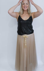Tulle Skirt Camel