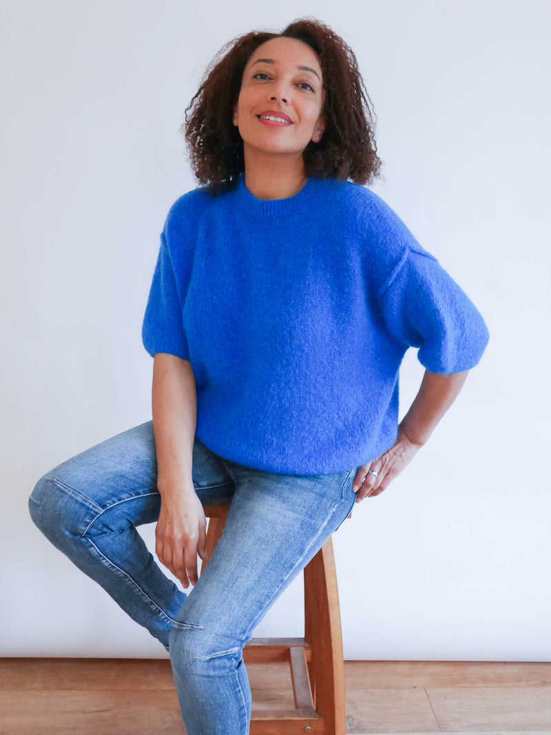 Abi Knit Alpaca Royal Blue