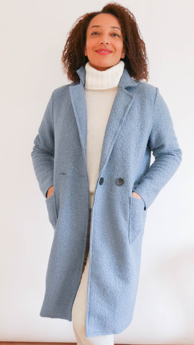 Ava Coat Denim Blue