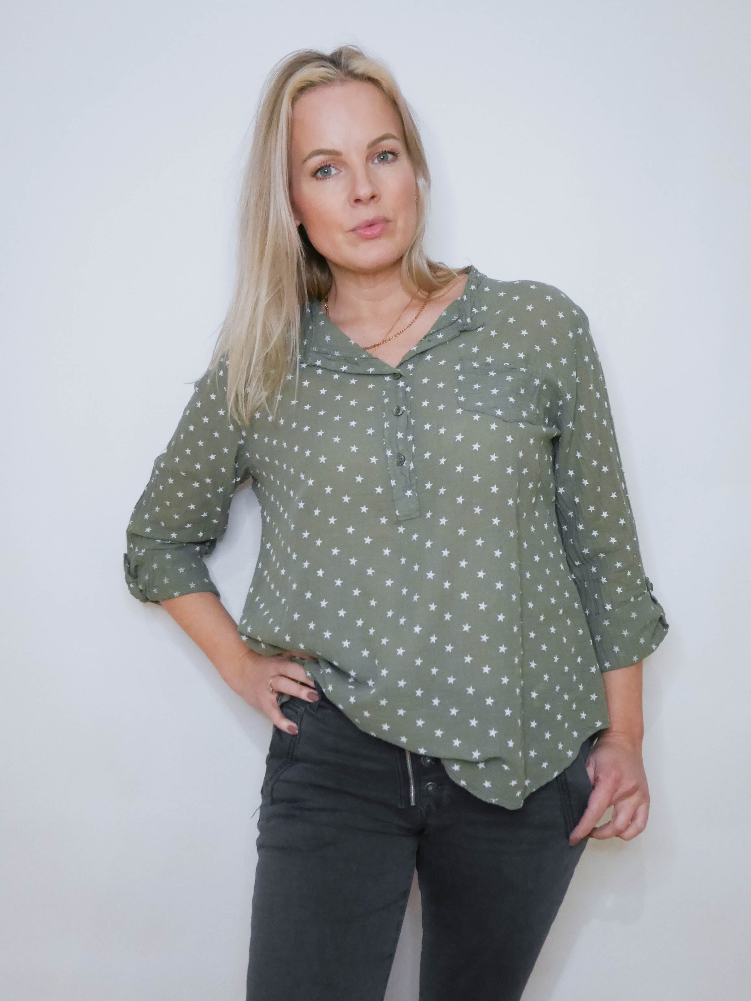 Adrienne Blouse Khaki