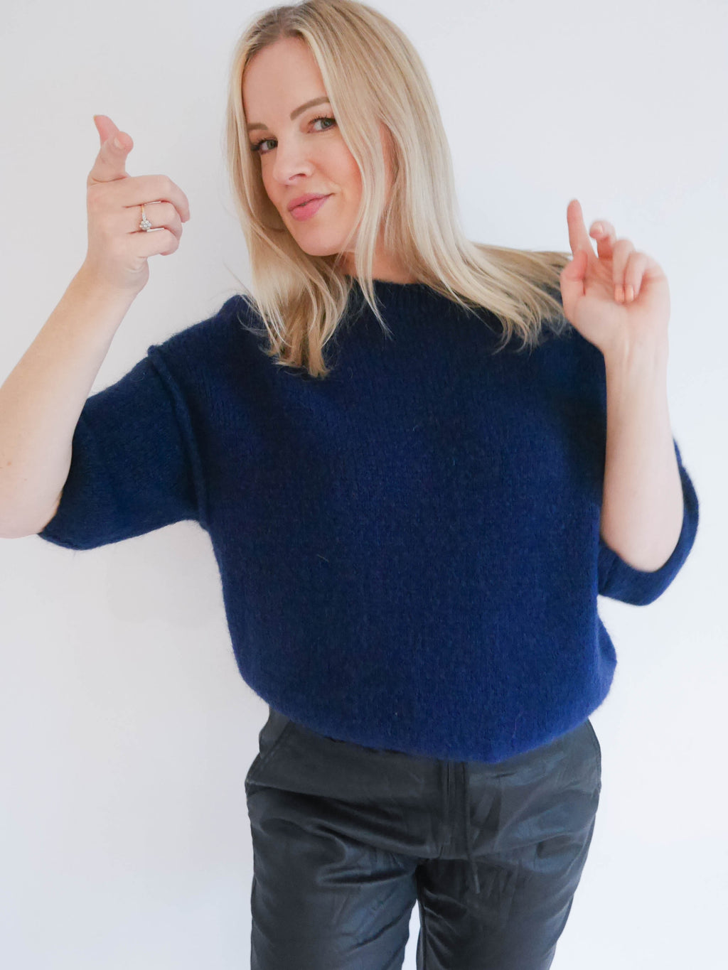 Abi Knit Alpaca Navy