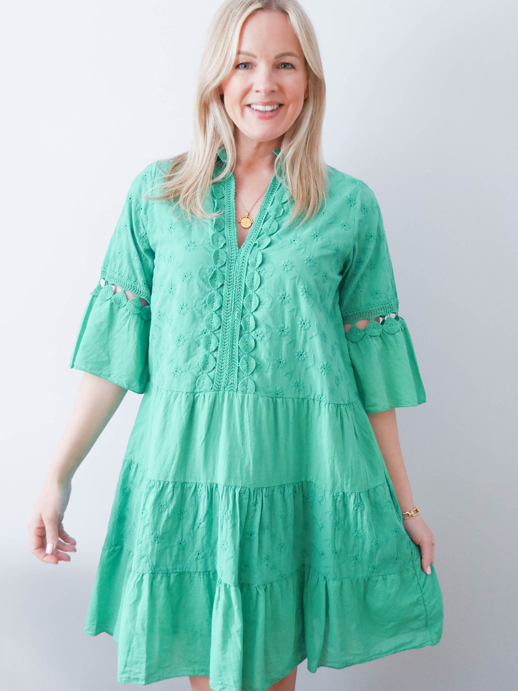 Evie Dress Emerald