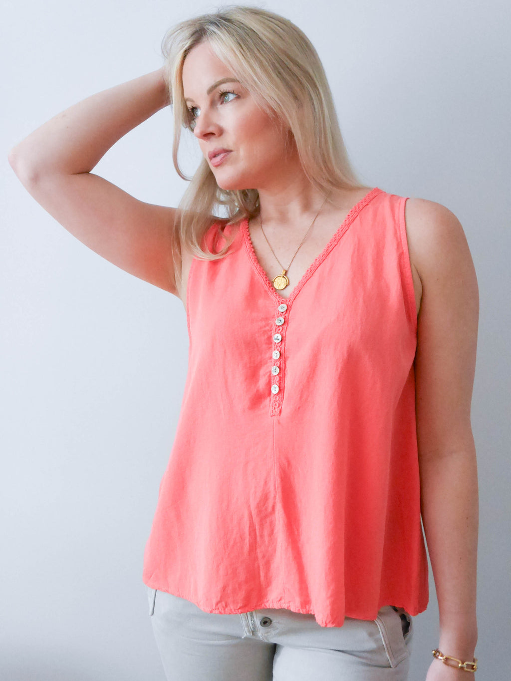 Charlotte Blouse Coral