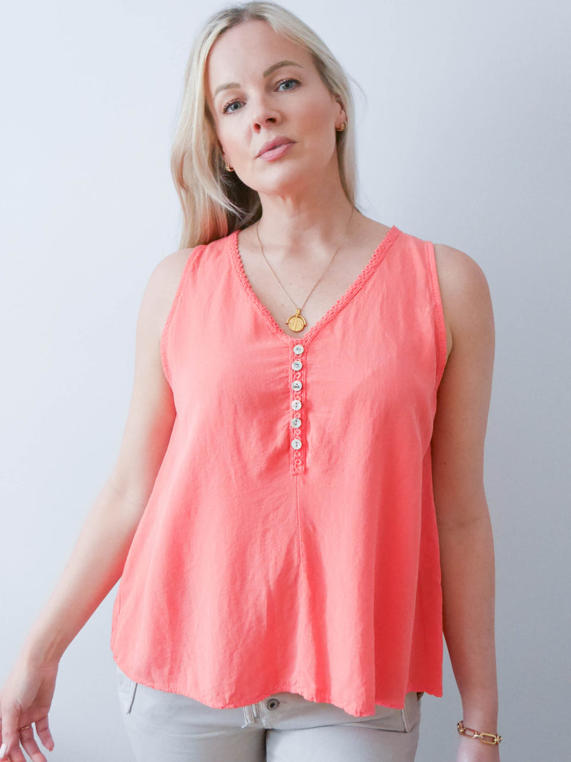 Charlotte Blouse Coral