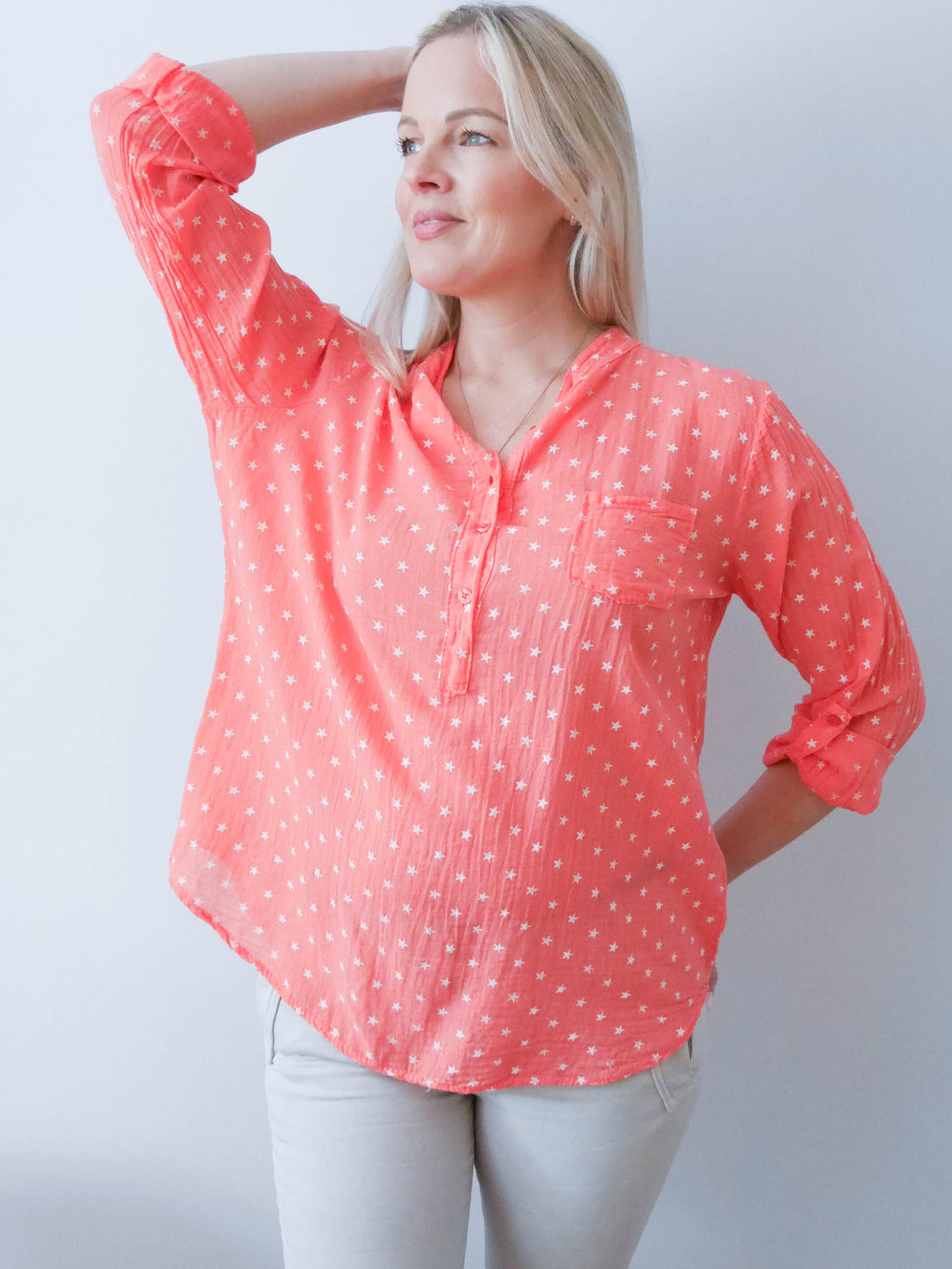 Adrienne Blouse Coral