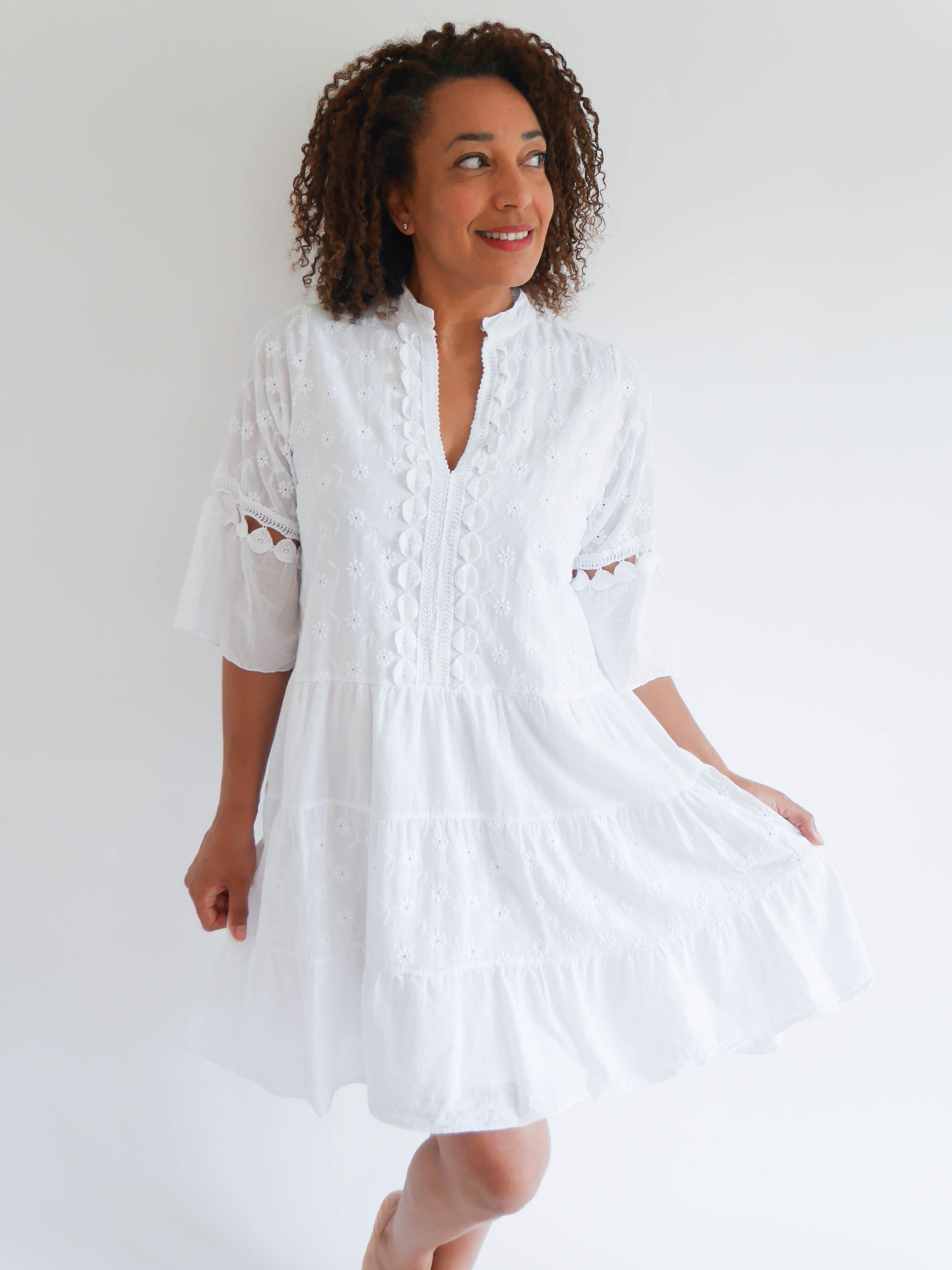 Evie Dress White