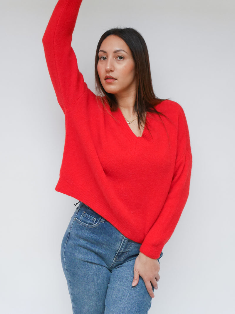 Sadie Knit Tomato Red