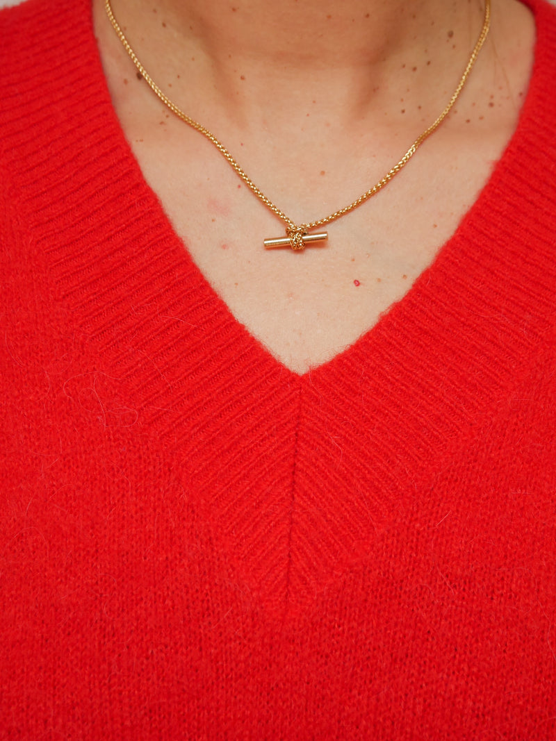 Sadie Knit Tomato Red