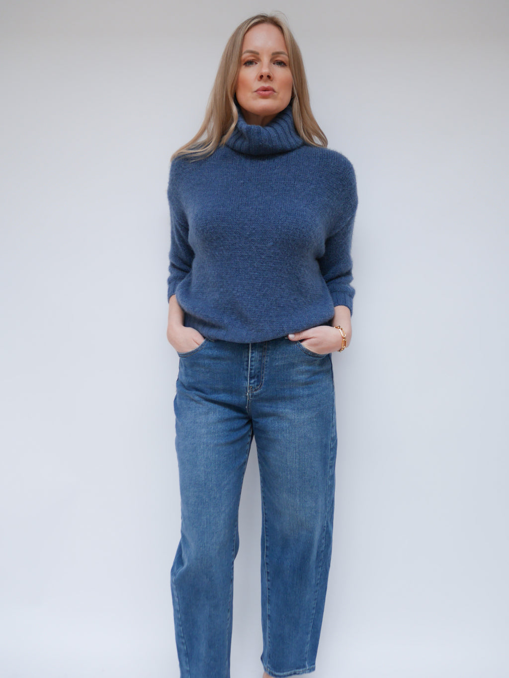 Rosie Knit Denim Blue