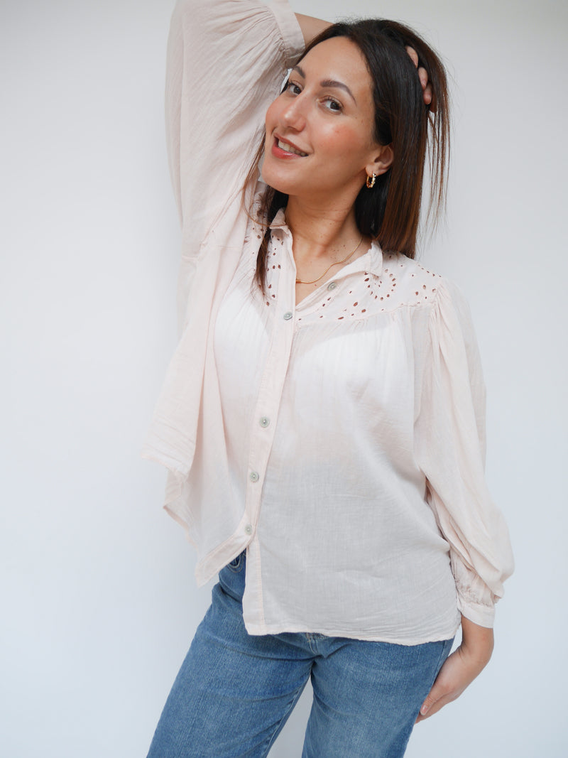 Monica Blouse Powder Pink