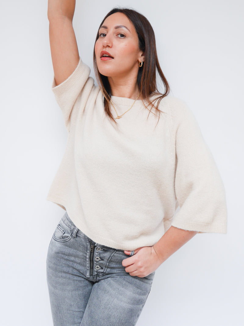 Millie Knit Ecru