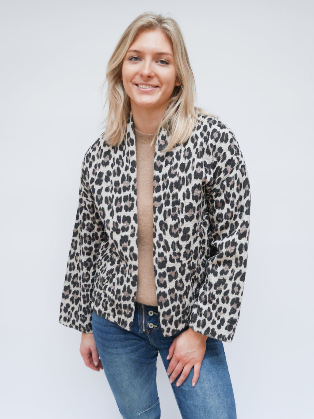 Emma Jacket Winter White Leopard