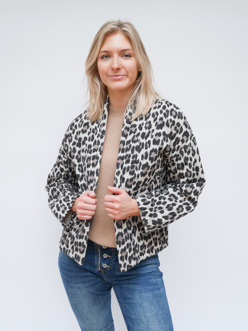 Emma Jacket Winter White Leopard