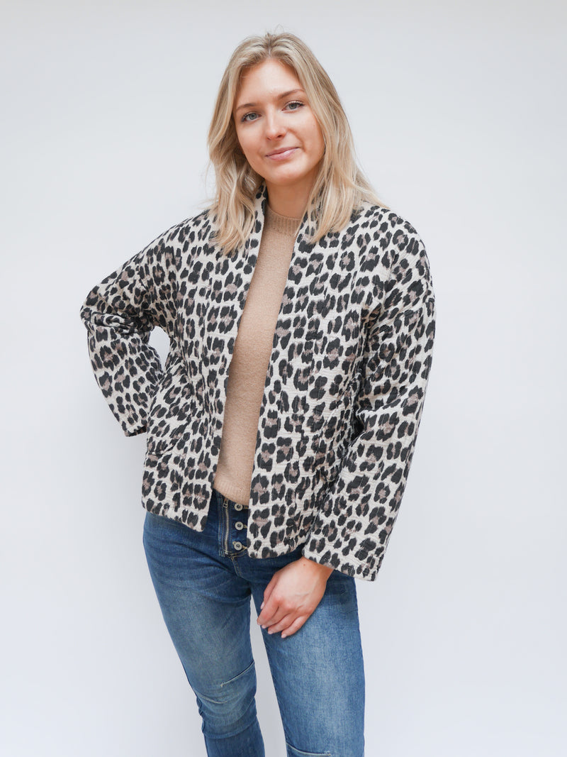Emma Jacket Winter White Leopard