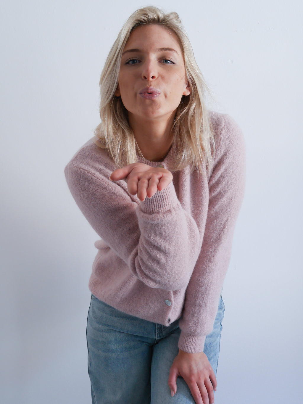 Claudia Cardigan Rose