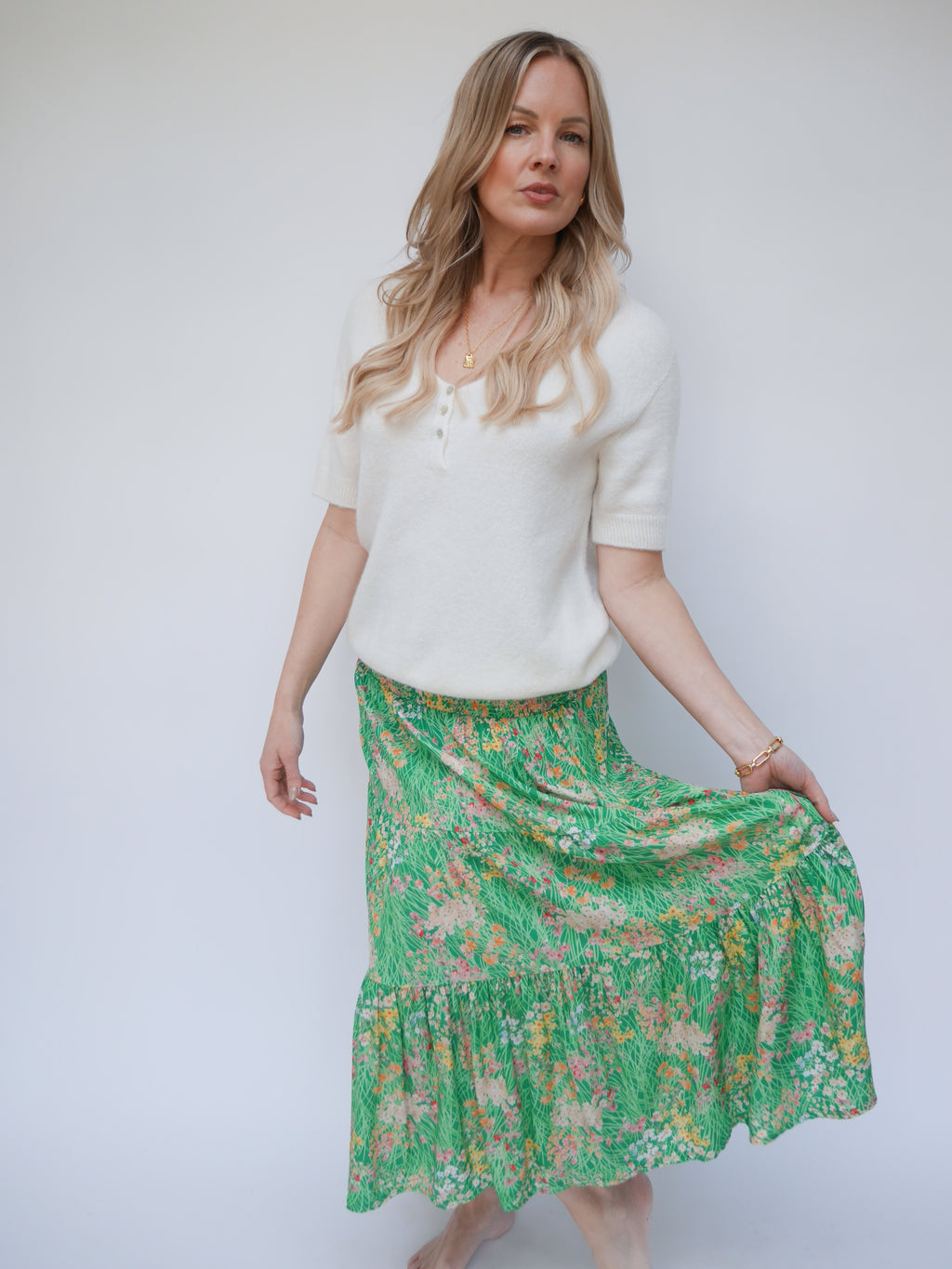 Flora Skirt Dress Emerald