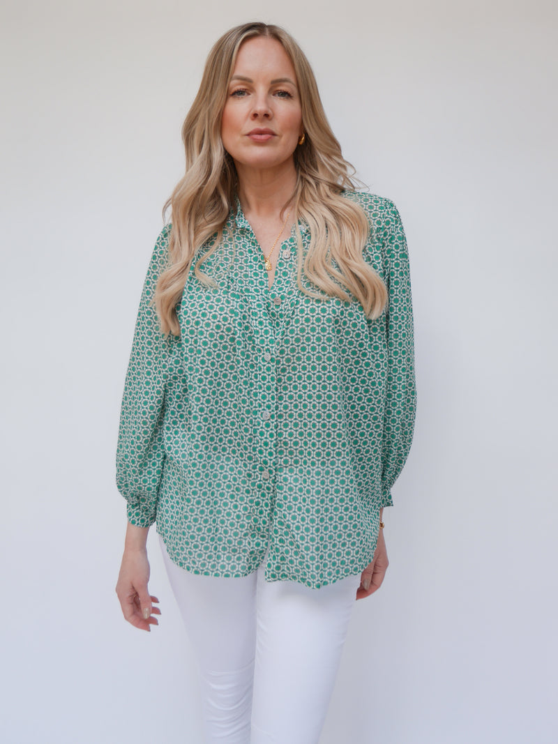 Wren Blouse Emerald