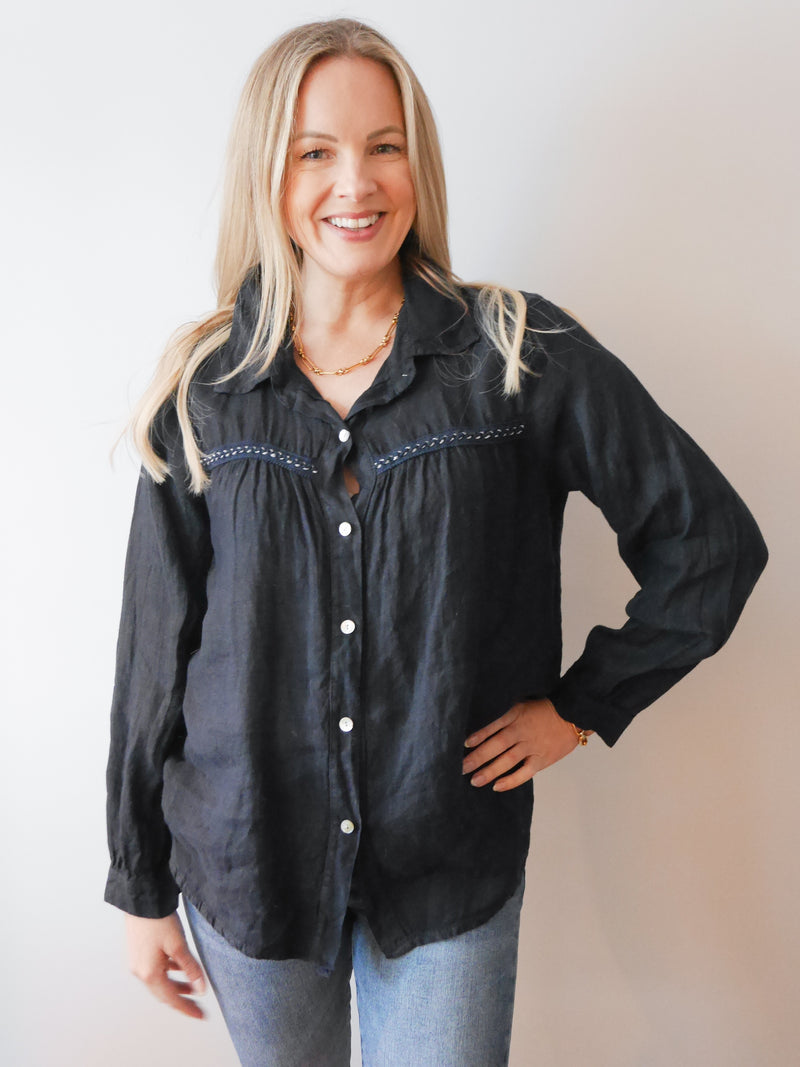 Carmen Blouse Navy