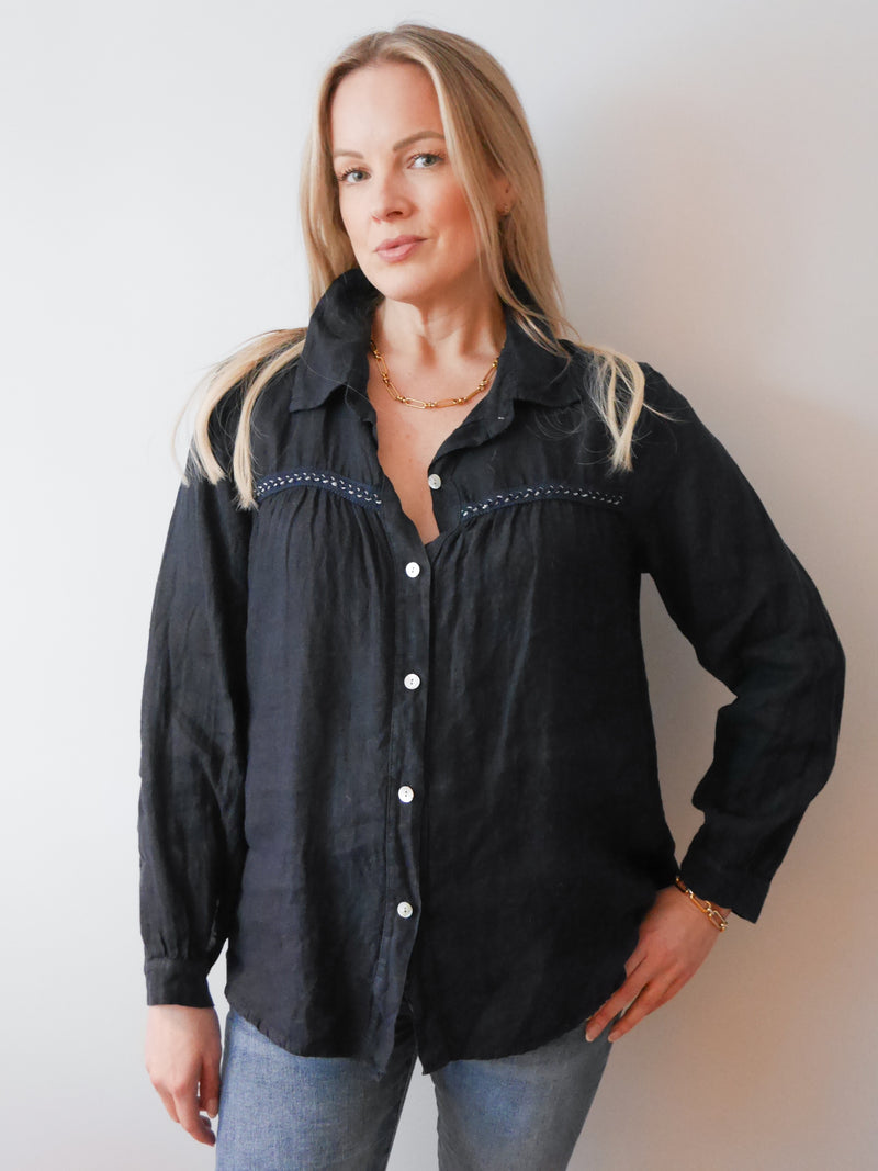 Carmen Blouse Navy