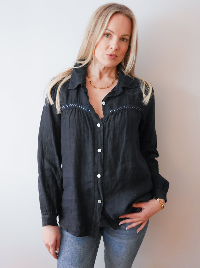 Carmen Blouse Navy