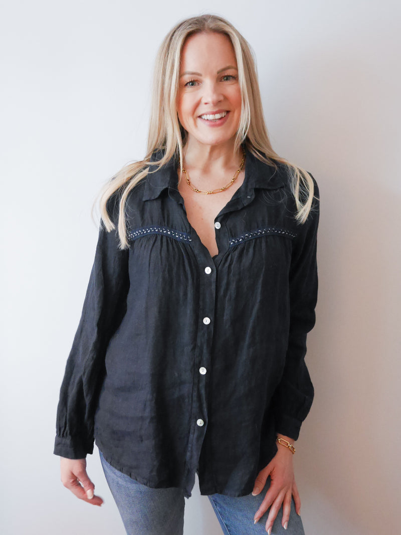 Carmen Blouse Navy
