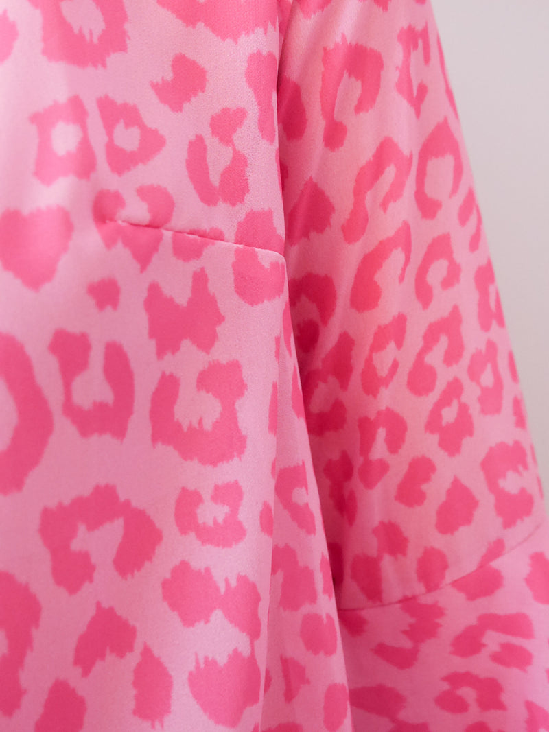 Anika Blouse Leopard Blush Pink
