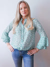 Anika Blouse Leopard Green