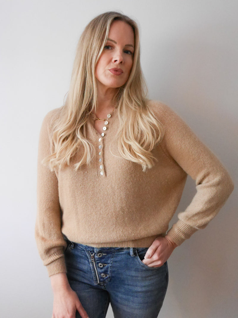 Bethany Knit Camel