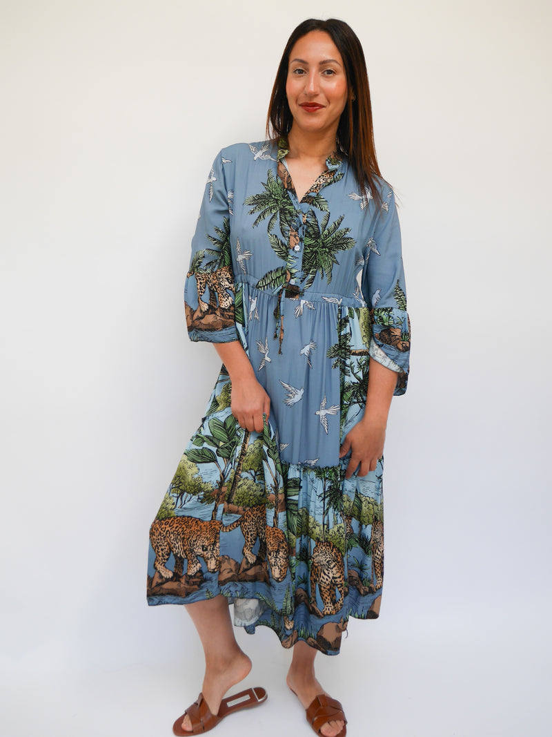 Jenna Dress Denim Blue