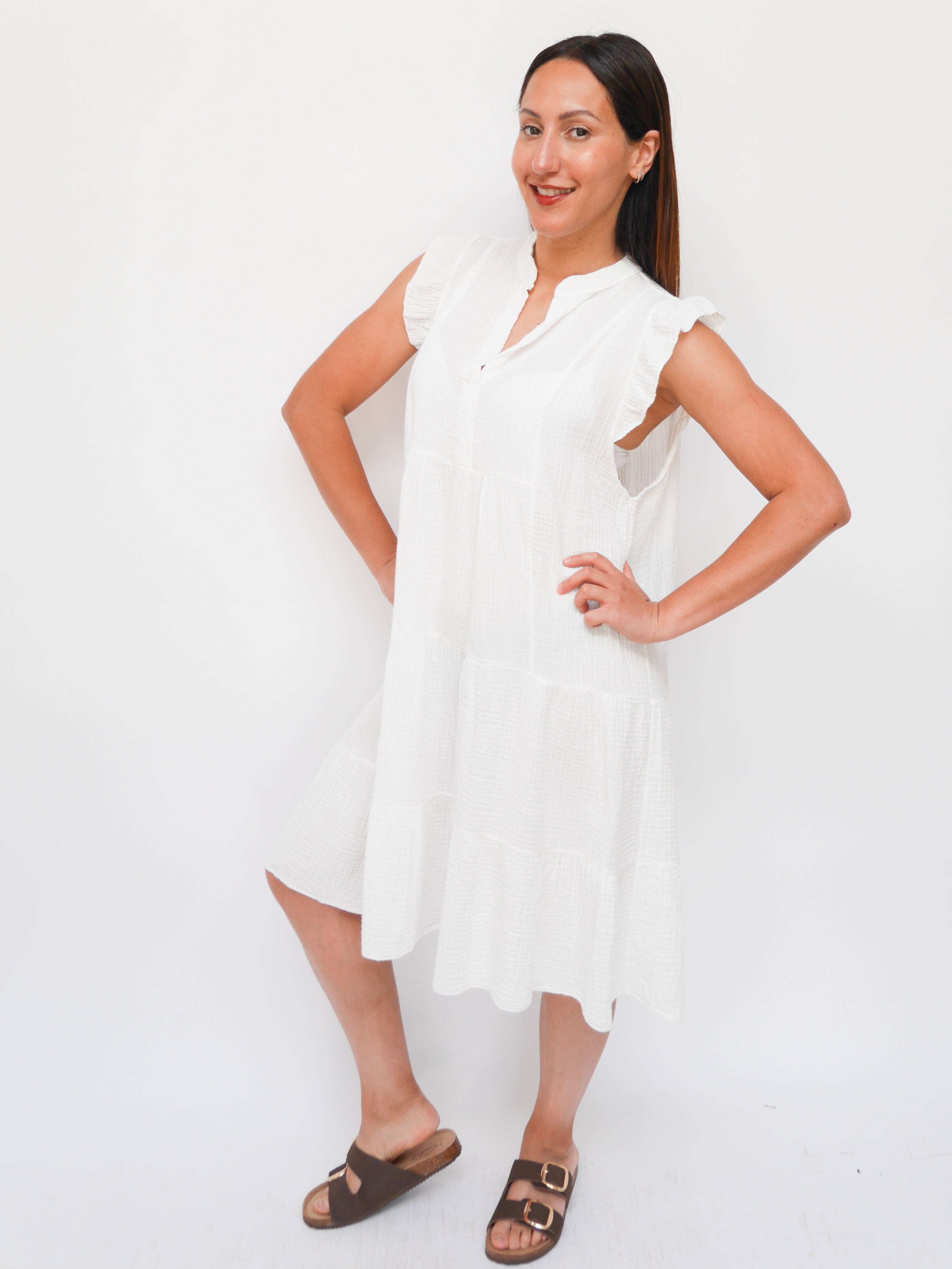Belle Dress White
