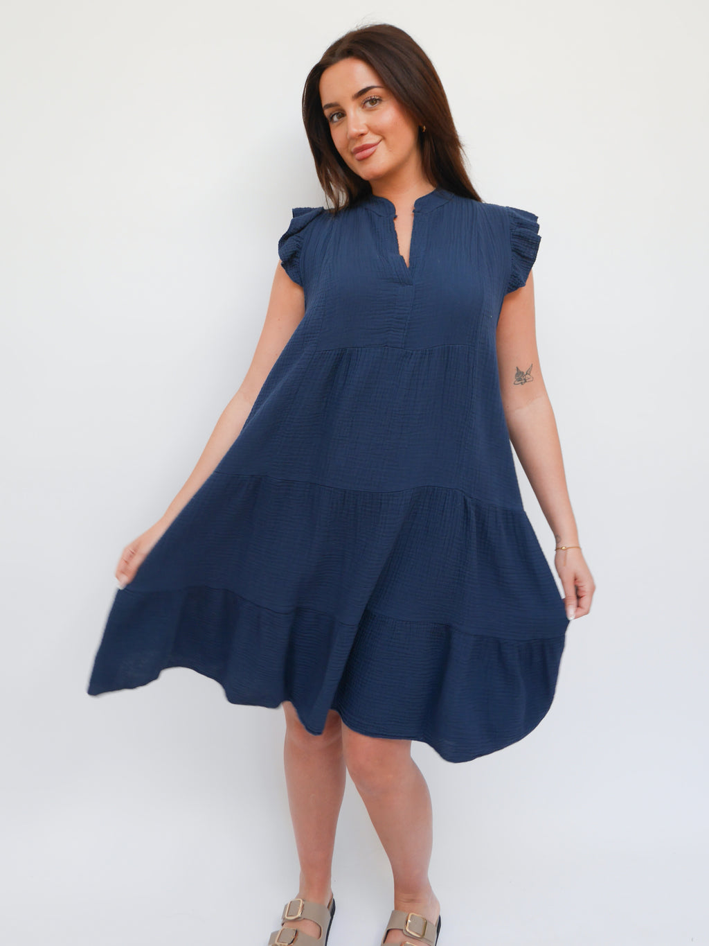 Belle Dress Navy