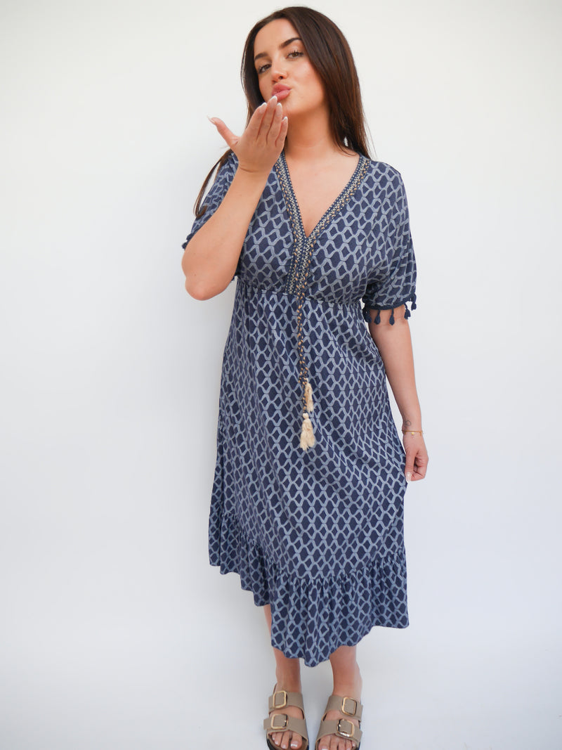Faith Dress Navy