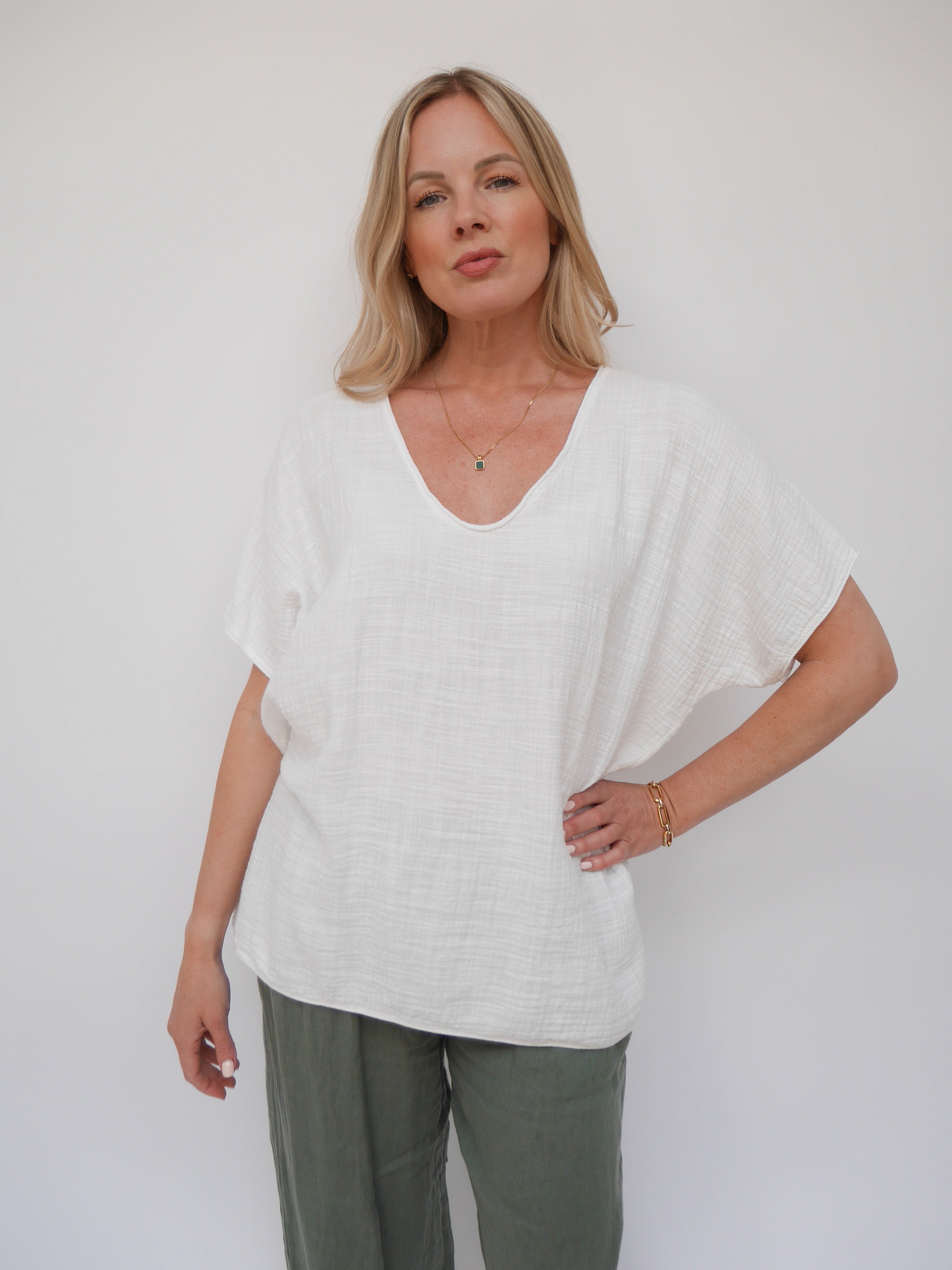 Claire Top White