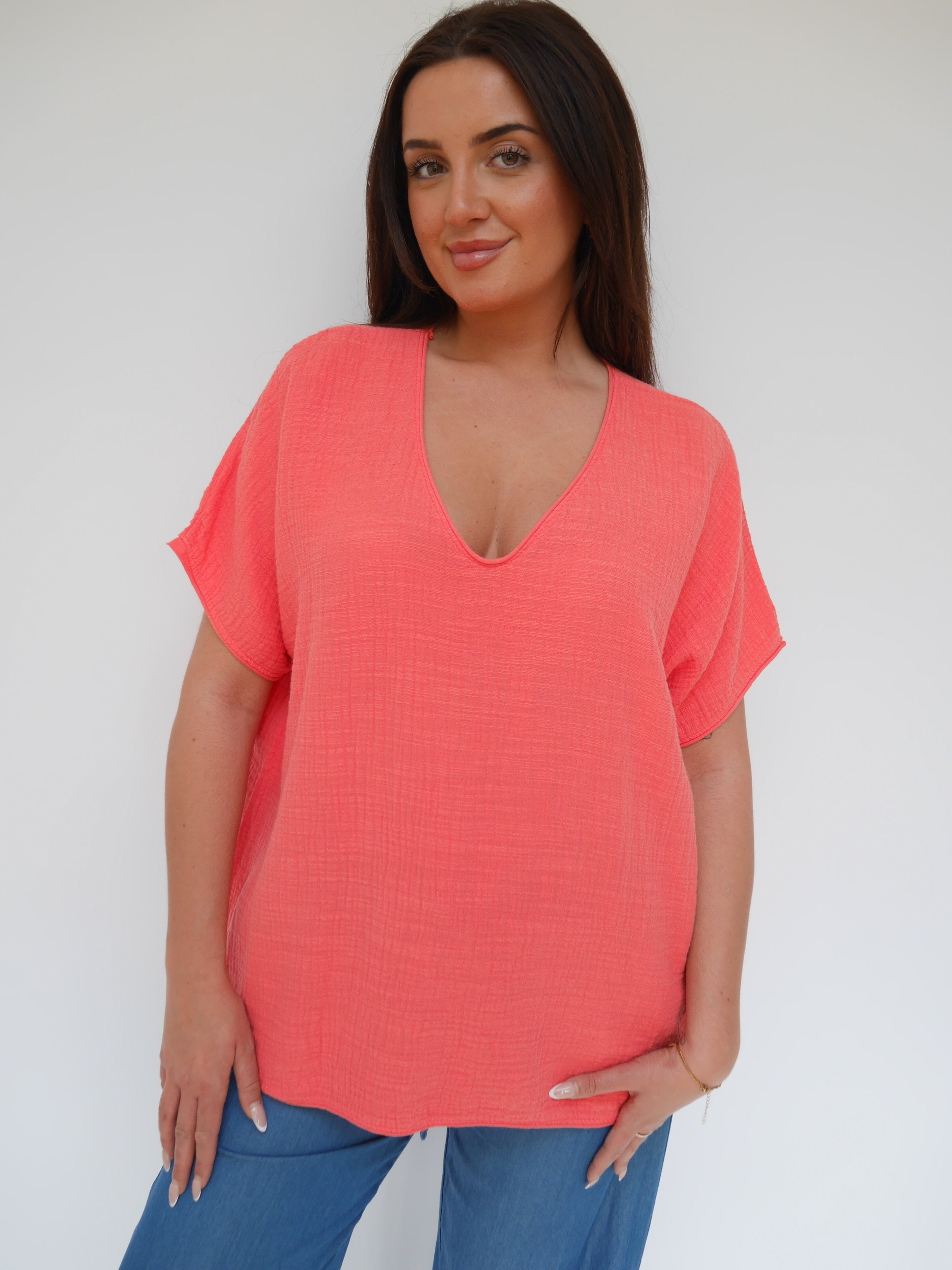 Claire Top Coral