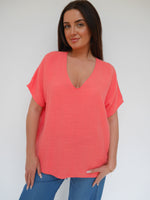 Claire Top Coral