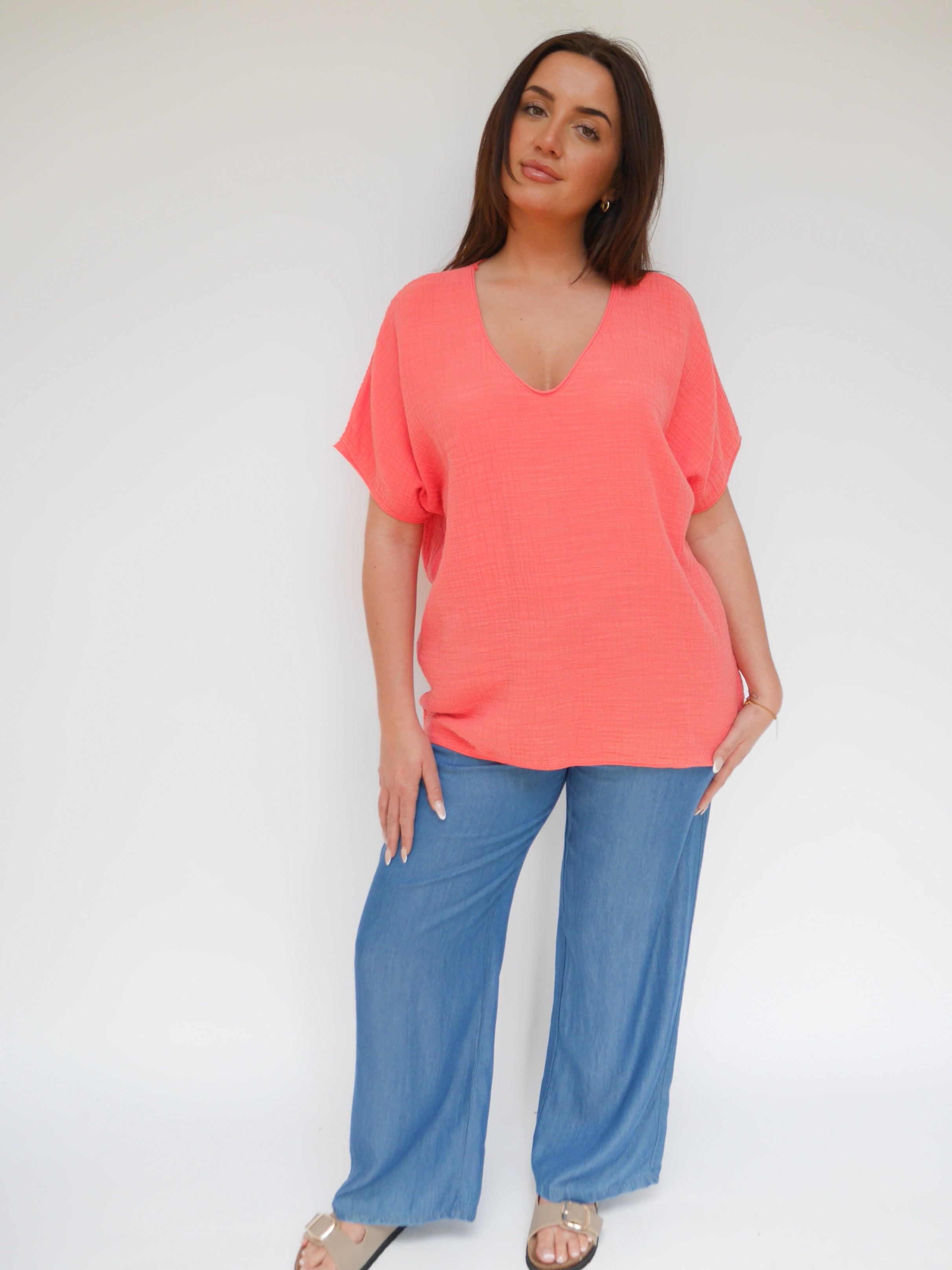 Claire Top Coral