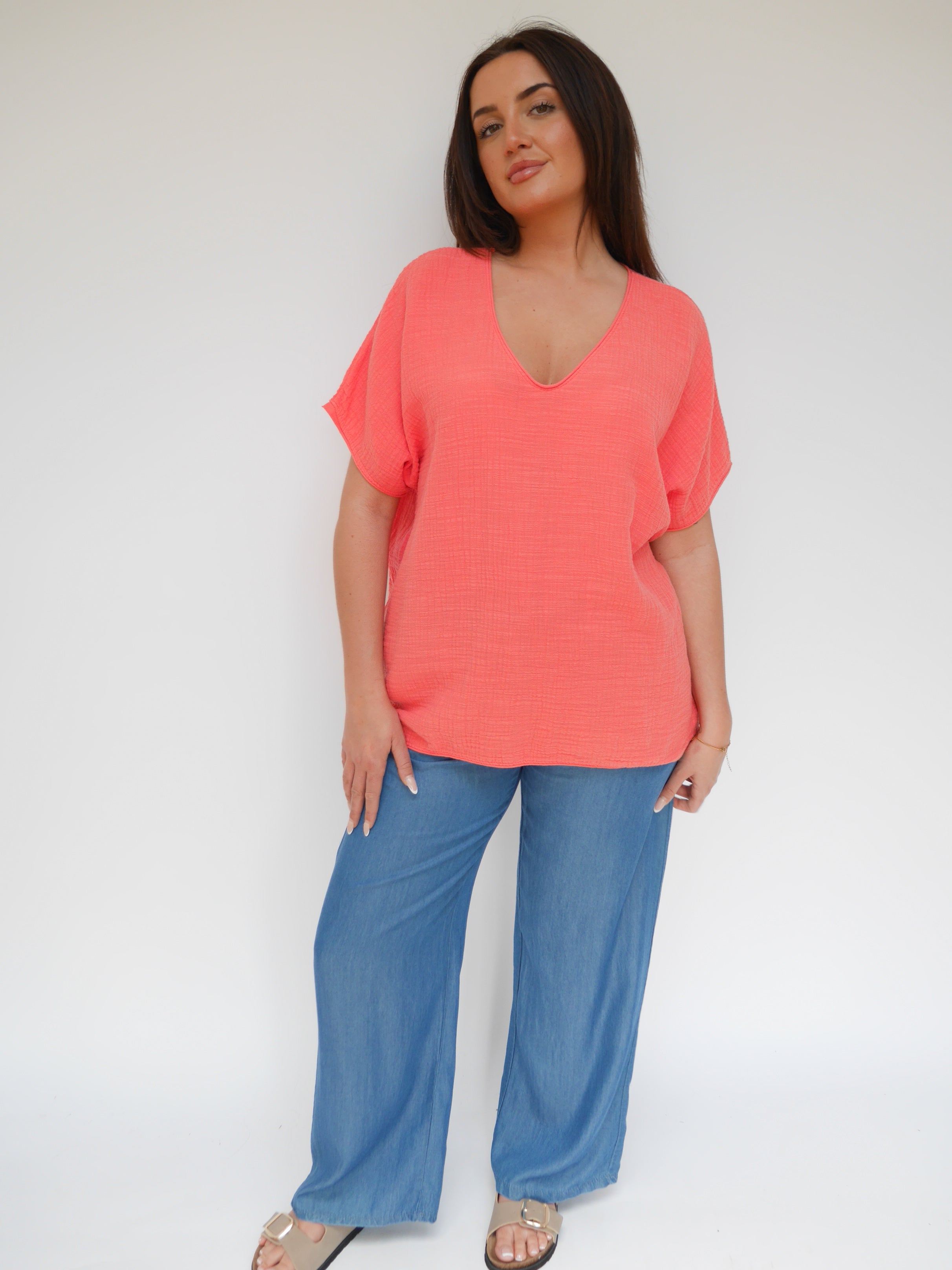 Claire Top Coral