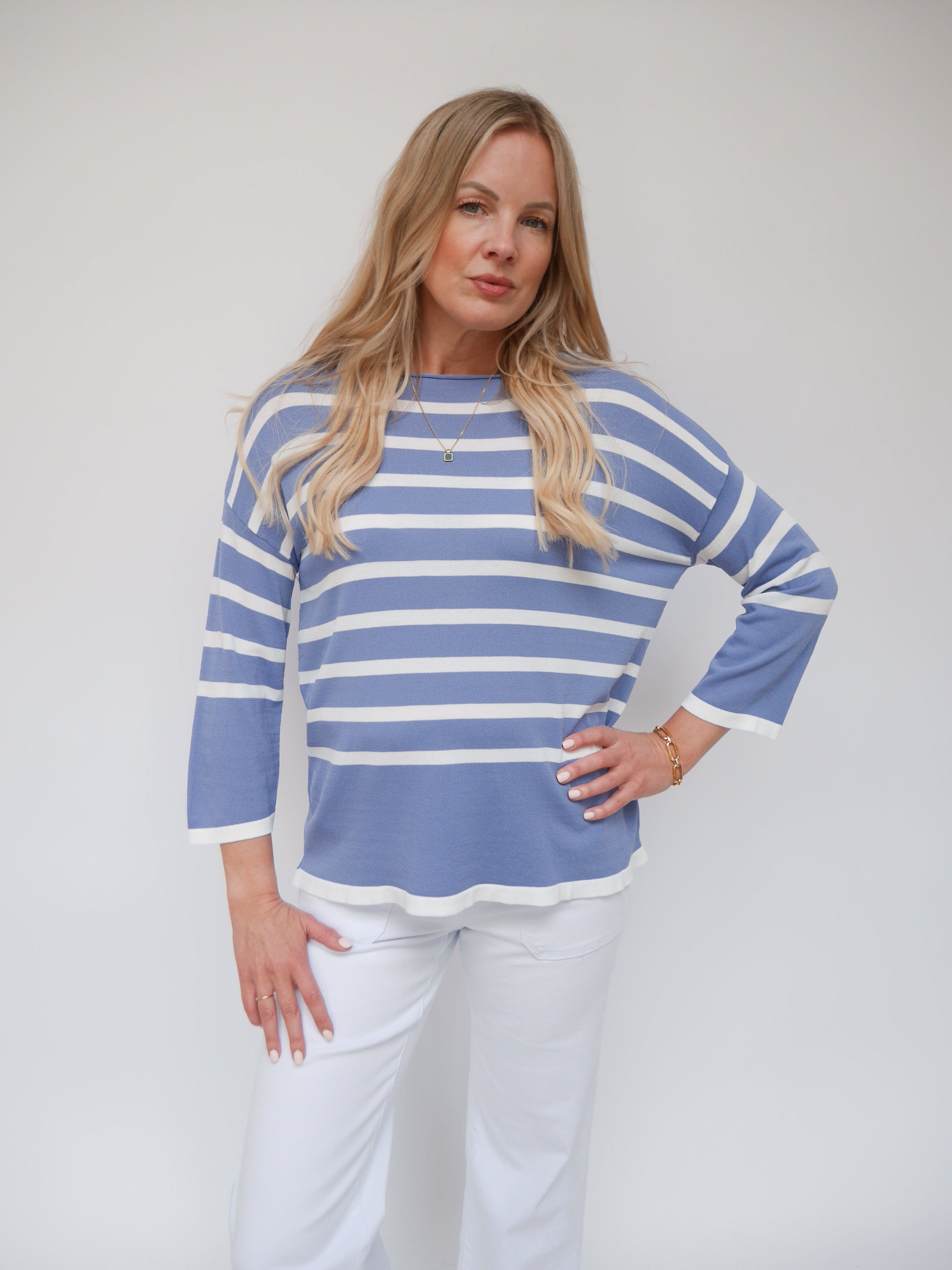 Beth Knit Denim Blue