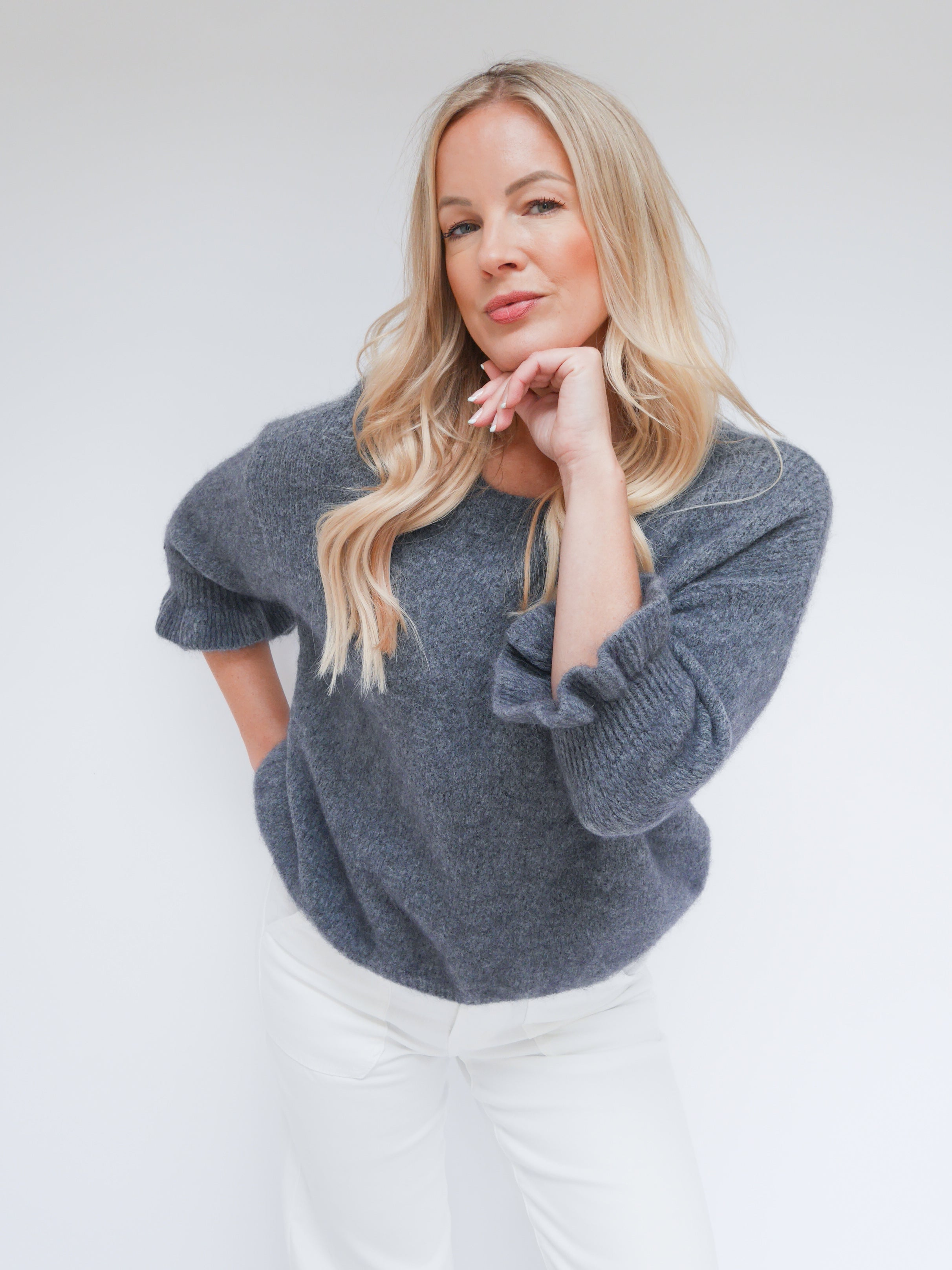 Harriet Alpaca Knit Grey