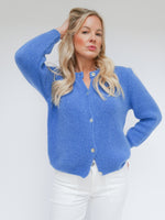 Clara Alpaca Cardigan French Blue