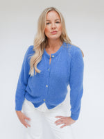 Clara Alpaca Cardigan French Blue