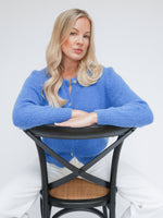 Clara Alpaca Cardigan French Blue