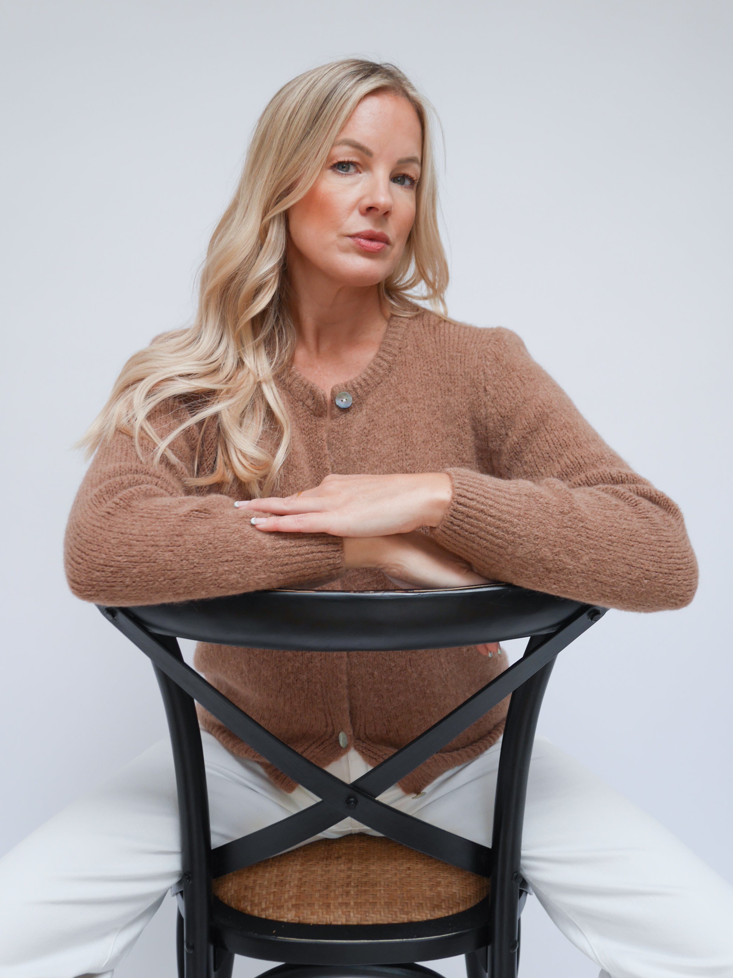 Clara Alpaca Cardigan Camel
