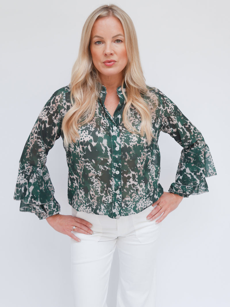 Anika Blouse Forest Green