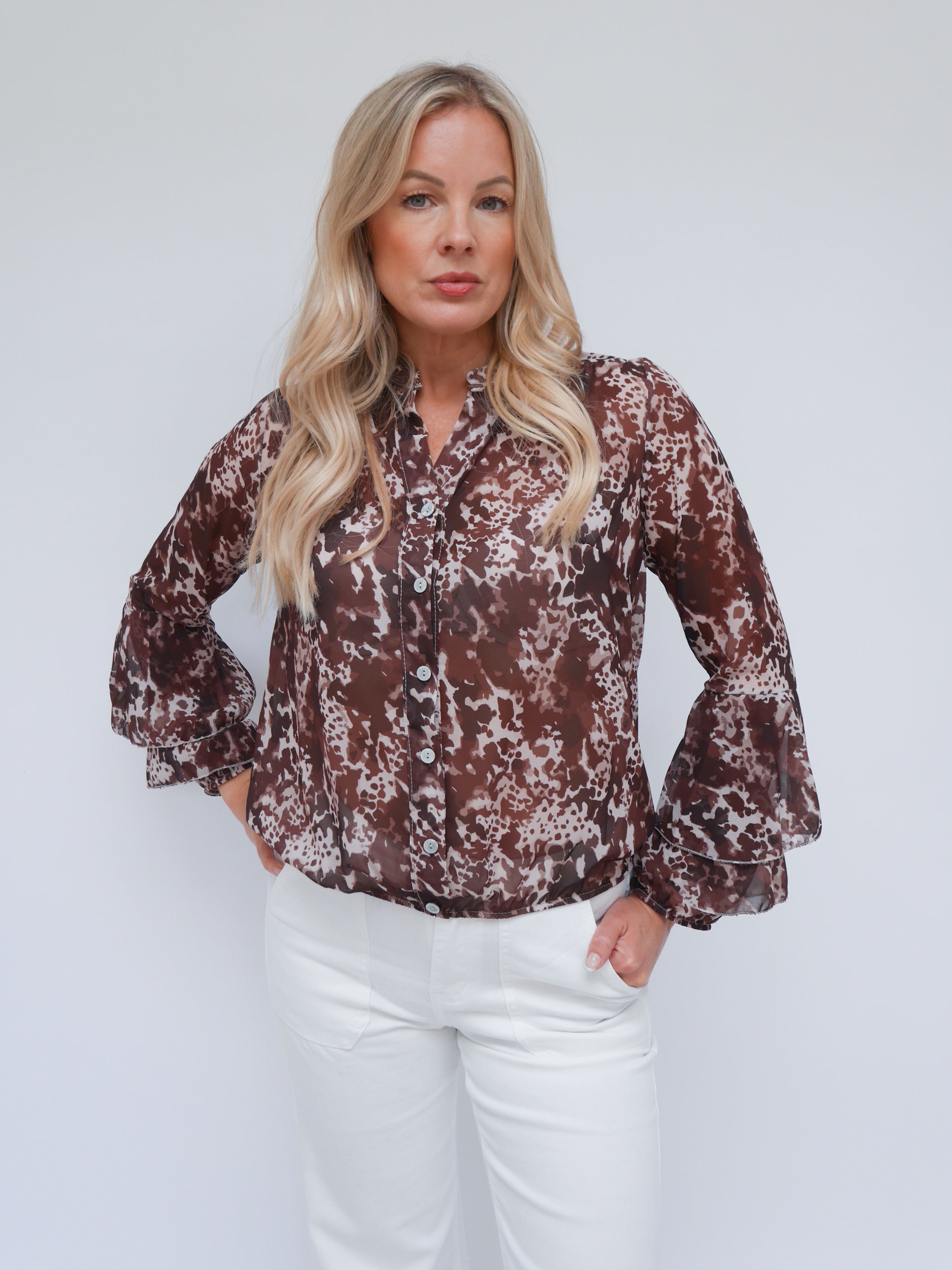 Anika Blouse Chocolate