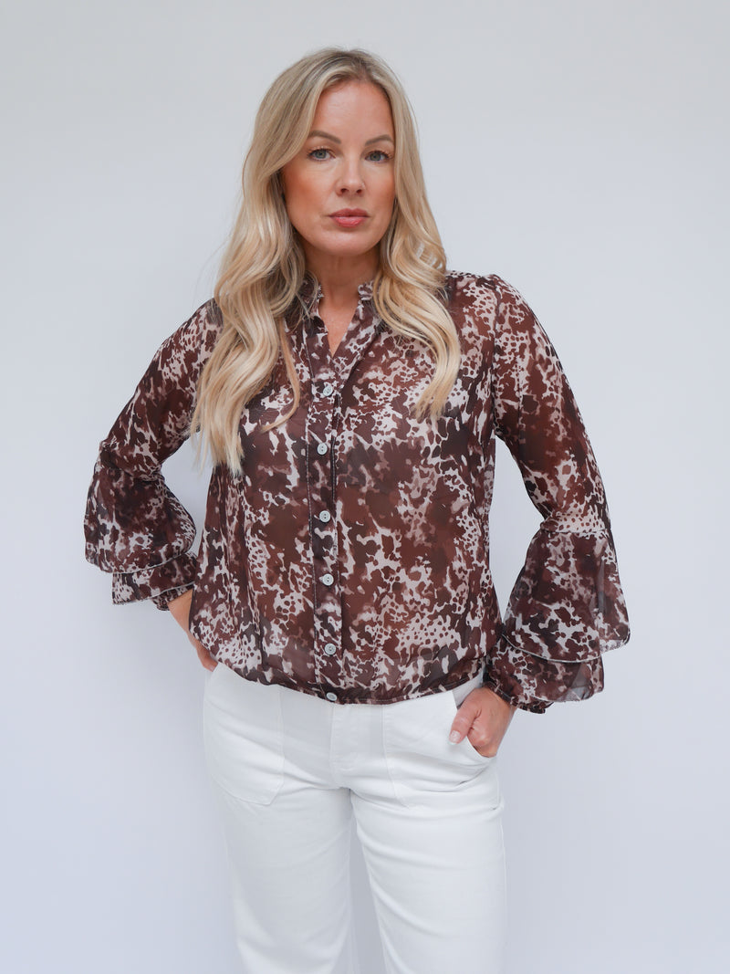 Anika Blouse Chocolate