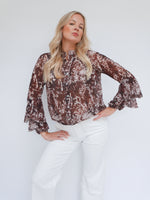 Anika Blouse Chocolate