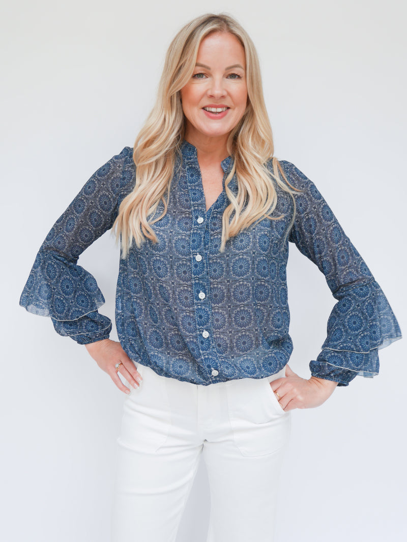Gina Blouse Navy