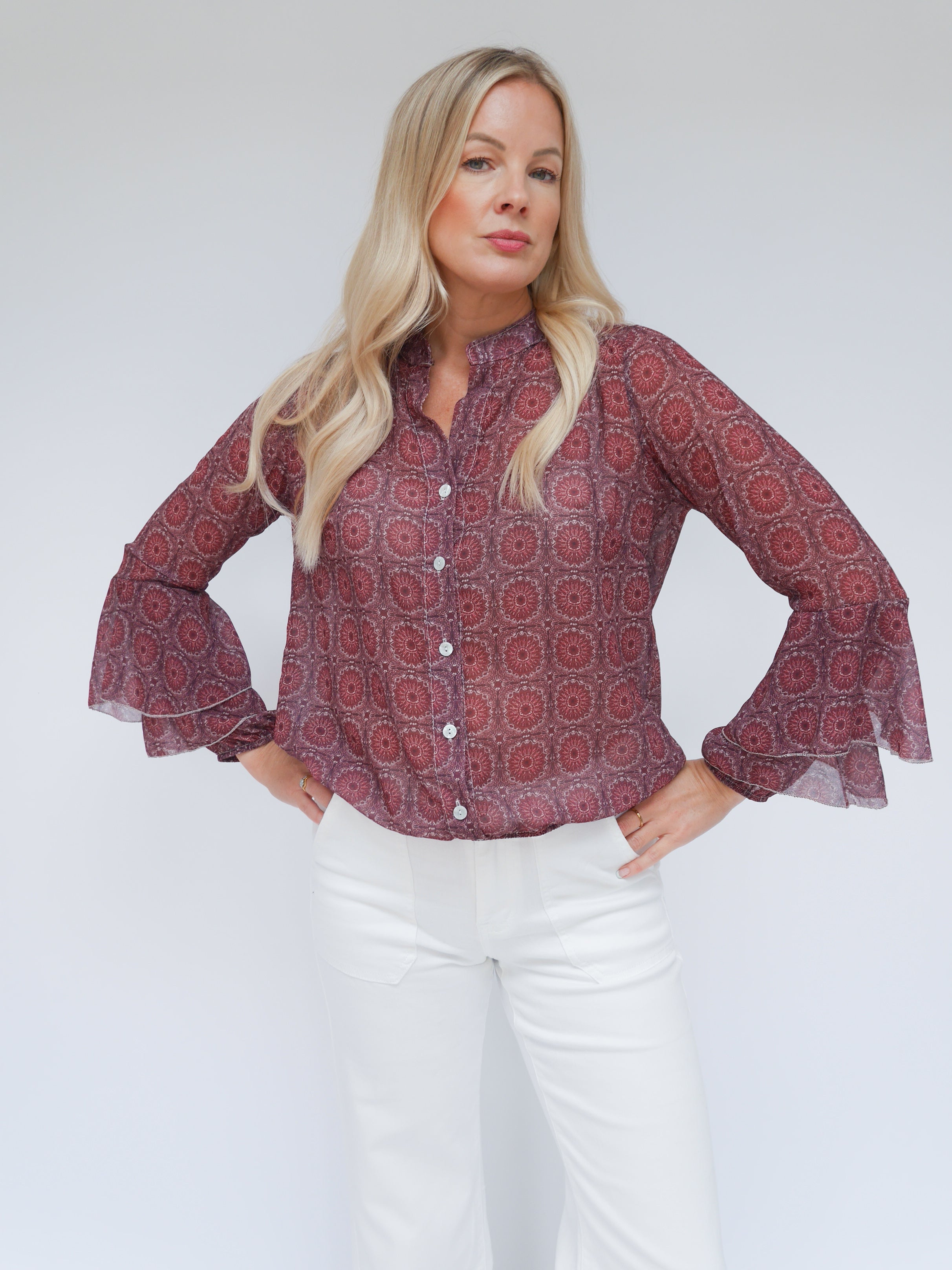 Gina Blouse Bordo
