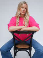 Abi Knit Mohair Hot Pink